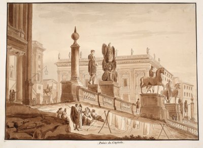The Capitoline Palazzi, 1833 by Agostino Tofanelli